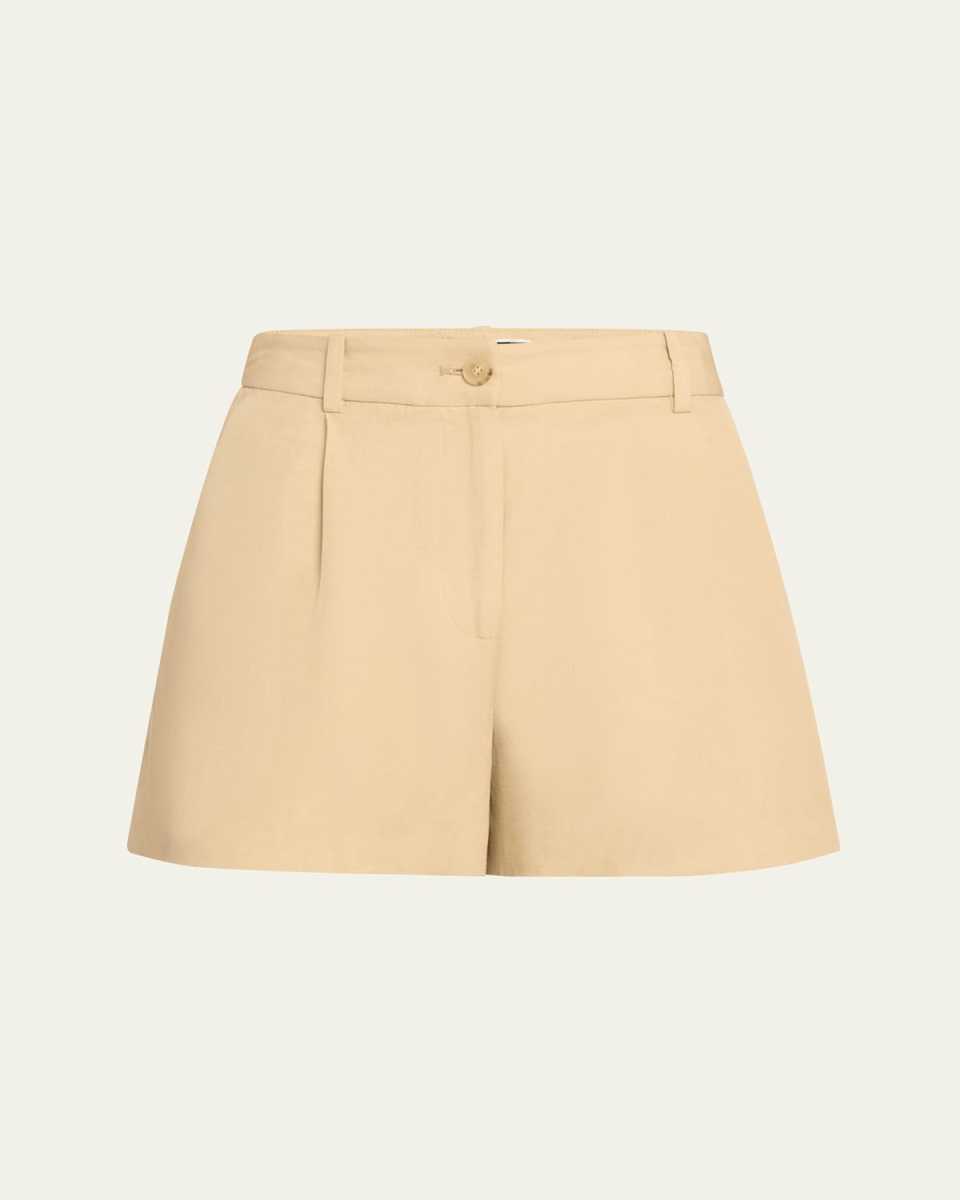 Beatrice Pleated Linen Shorts